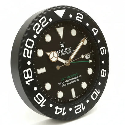 Orologio da Parete GMT 35cm Acciaio Inox Data Luxury - Moon24