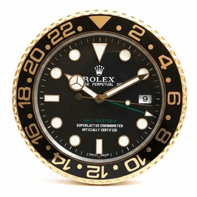 Orologio da Parete GMT 35cm Acciaio Inox Data Luxury - Moon24