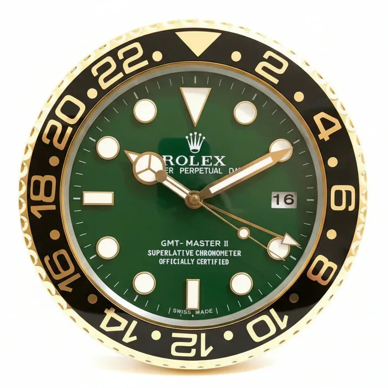Orologio da Parete GMT 35cm Acciaio Inox Data Luxury - Moon24