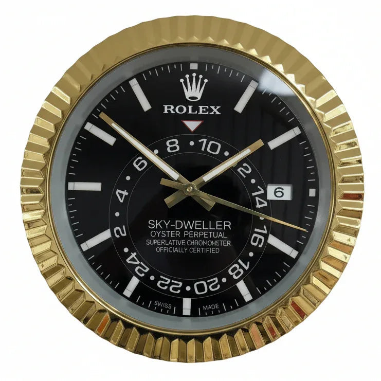 Orologio da Parete Sky-Dweller 35cm Acciaio Inox Dual Time Luxury - Moon24