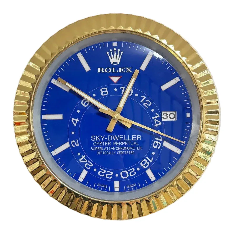 Orologio da Parete Sky-Dweller 35cm Acciaio Inox Dual Time Luxury - Moon24