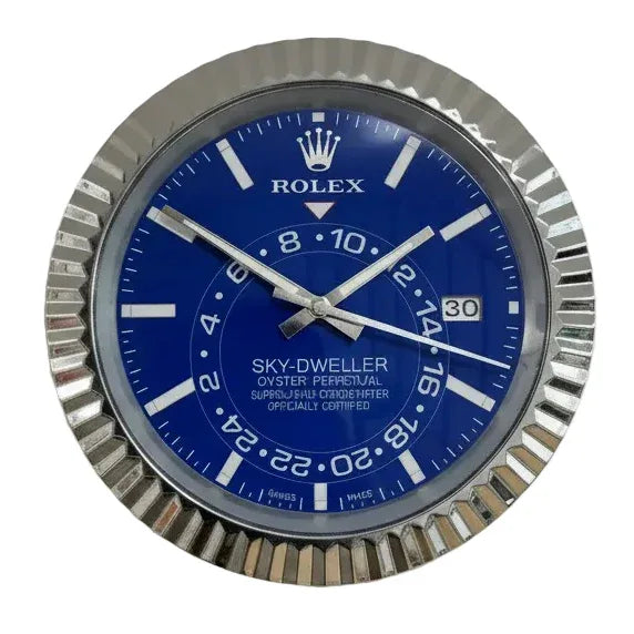 Orologio da Parete Sky-Dweller 35cm Acciaio Inox Dual Time Luxury - Moon24