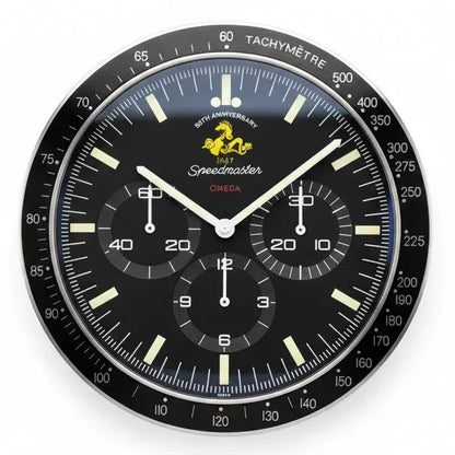 Orologio da Parete Speedmaster 35cm Cronografo Acciaio - Moon24