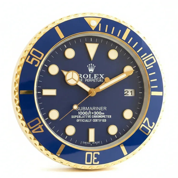 Orologio da Parete Submariner 35cm Acciaio Inox Subacqueo - Moon24