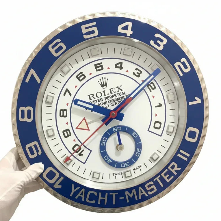 Orologio da Parete Yacht-Master 35cm Acciaio Inox Nautico Luxury - Moon24