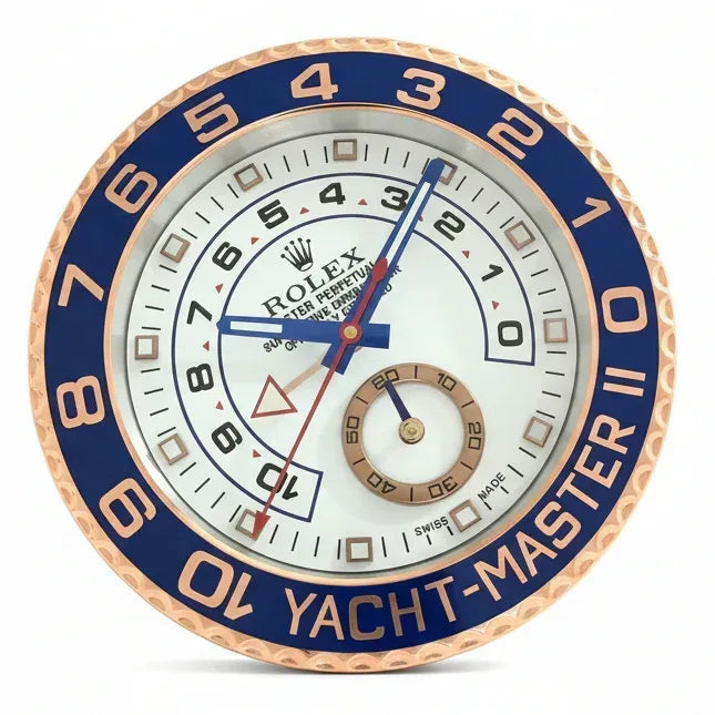 Orologio da Parete Yacht-Master 35cm Acciaio Inox Nautico Luxury - Moon24