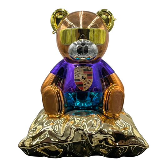 Teddy For Porsche Chromo – Scultura Pop Art Edizione Limitata | Naor26