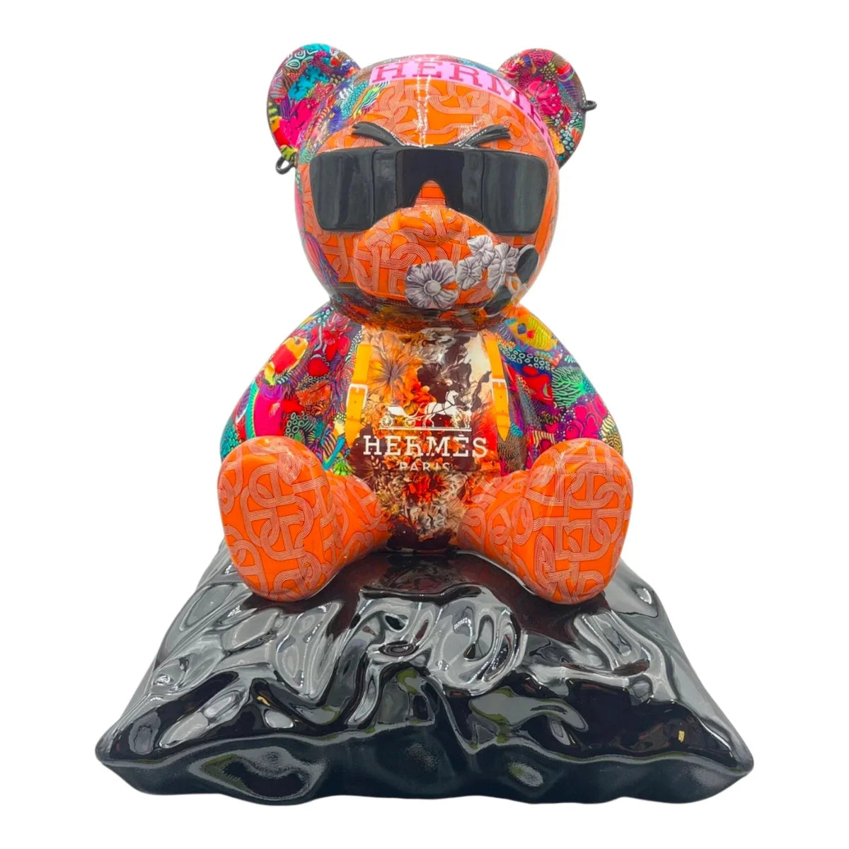 Teddy For Hermès Pop Lux – Scultura Pop Art Edizione Limitata | Naor26