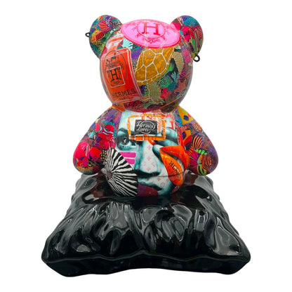 Teddy For Hermès Pop Lux – Scultura Pop Art Edizione Limitata | Naor26