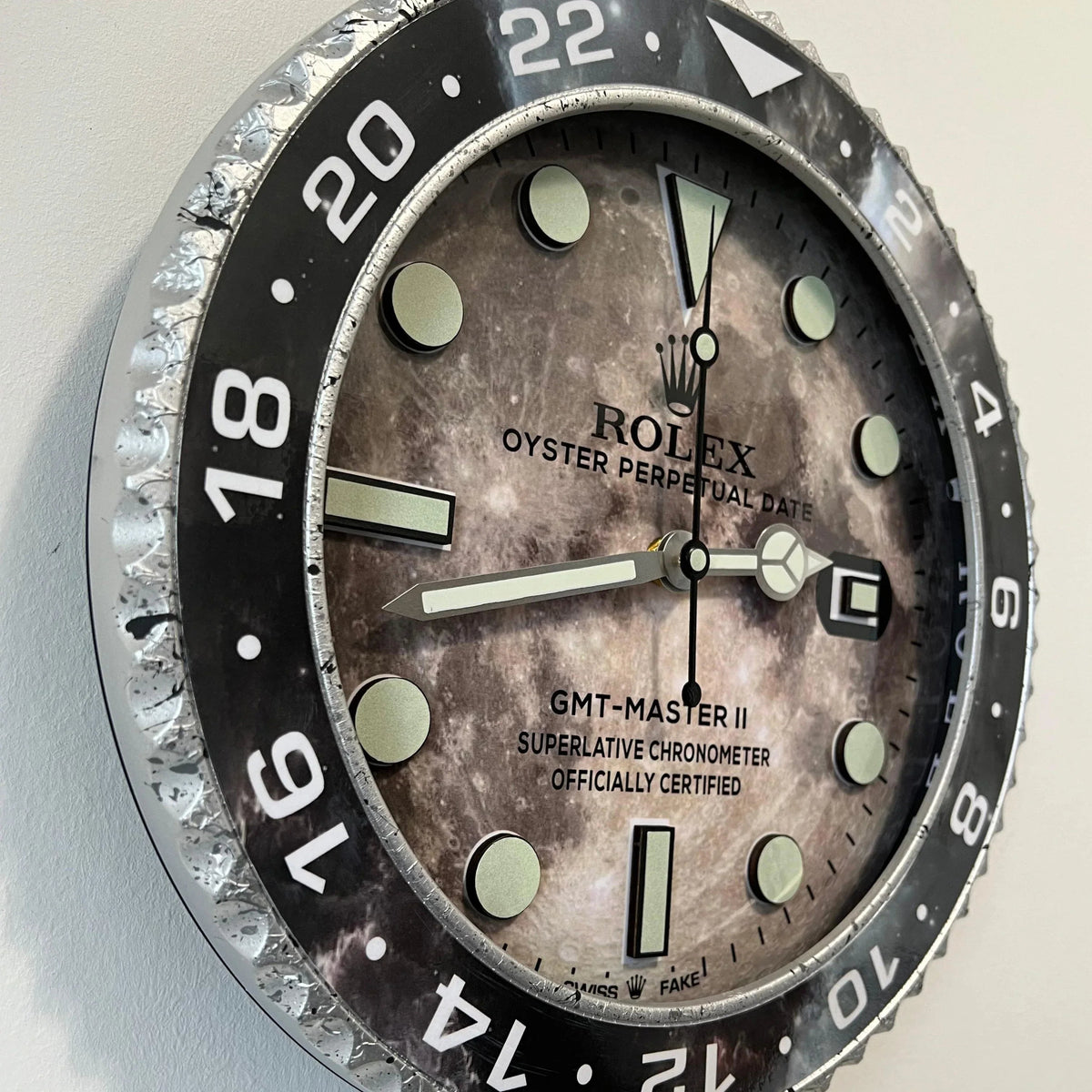Orologio Gray Marble Custom da Parete - Moon24