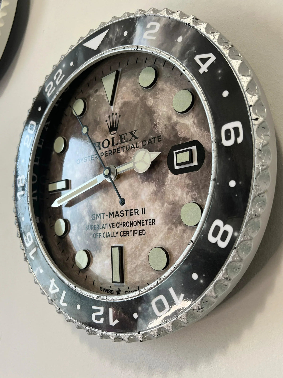 Orologio Gray Marble Custom da Parete - Moon24