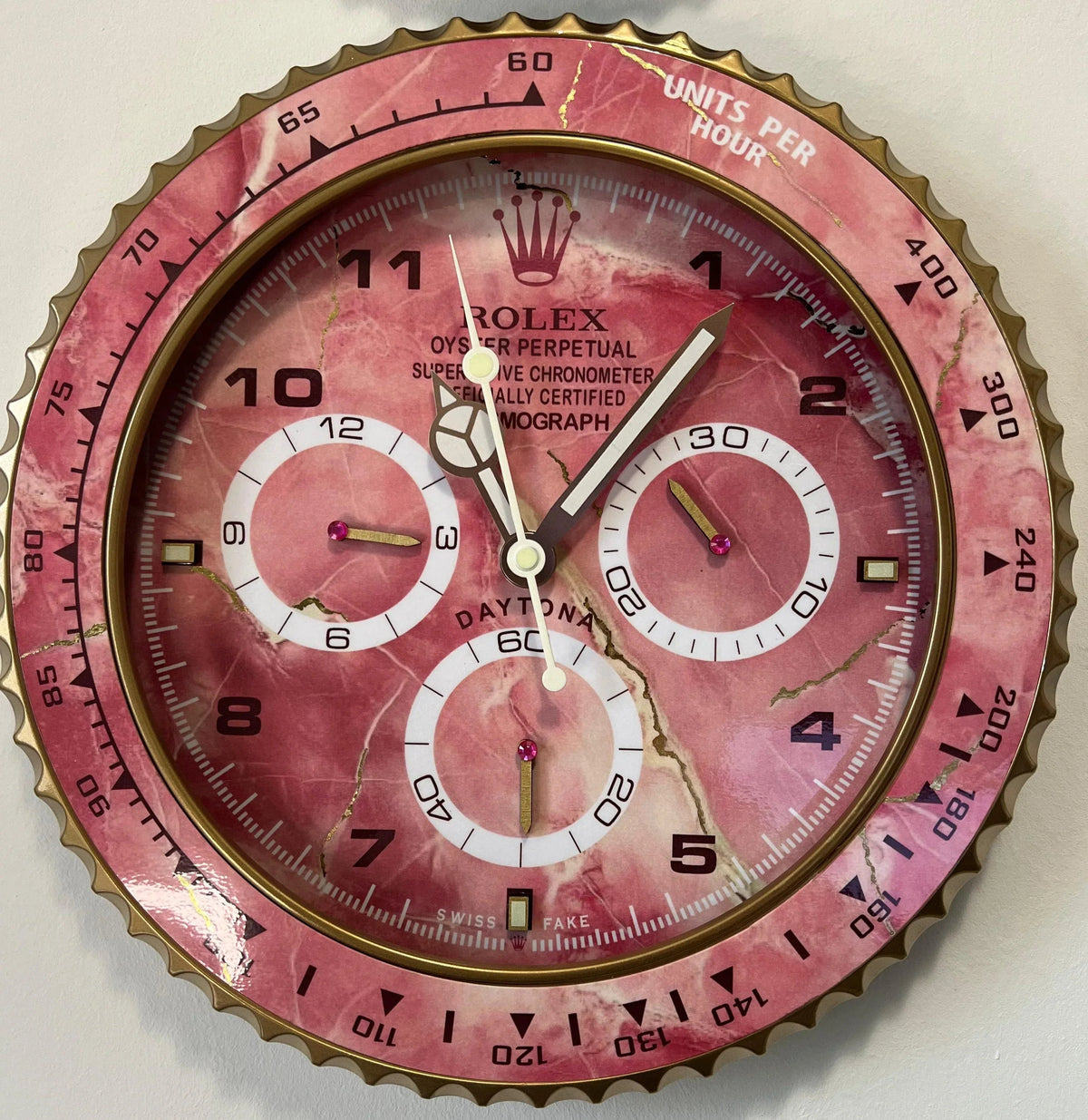 Orologio Pink Wave Custom da Parete - Moon24