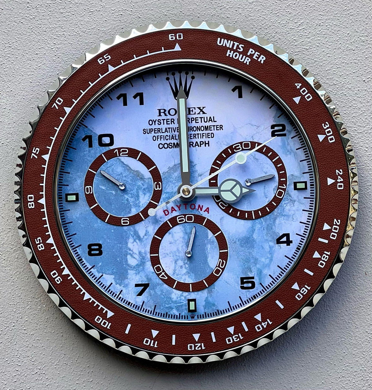 Orologio Blue Marble Custom da Parete - Moon24
