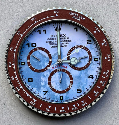 Orologio Blue Marble Custom da Parete - Moon24