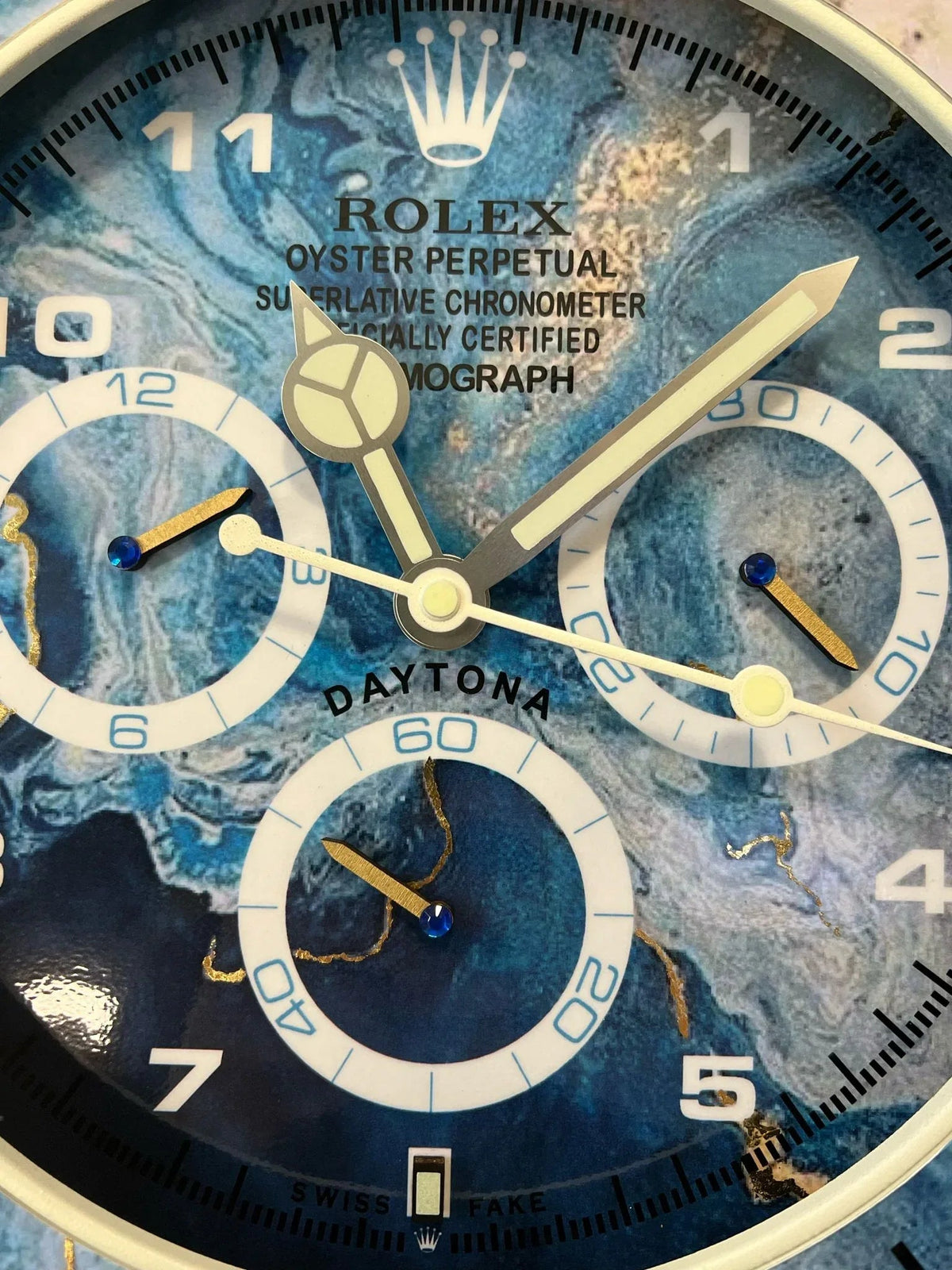 Orologio Blue Wave Custom da Parete - Moon24