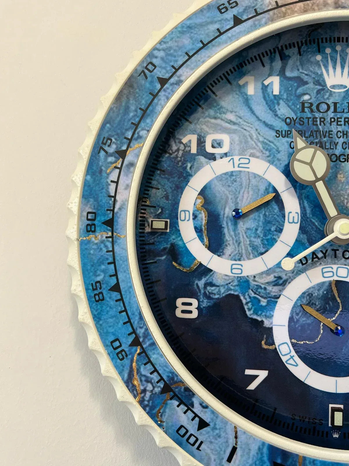 Orologio Blue Wave Custom da Parete - Moon24