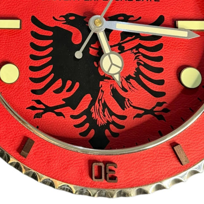 Orologio " Shqiponja e Kuqe " Custom da Parete - Moon24
