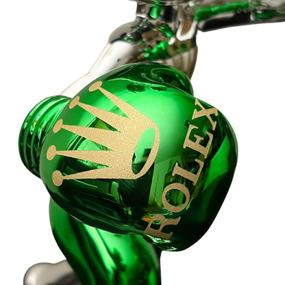 Rolex Boxing Bunny Silver Chrome Green – Scultura Pop Art GF Exclusives