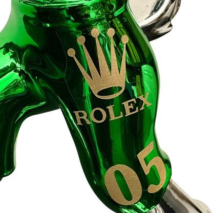 Rolex Boxing Bunny Silver Chrome Green – Scultura Pop Art GF Exclusives