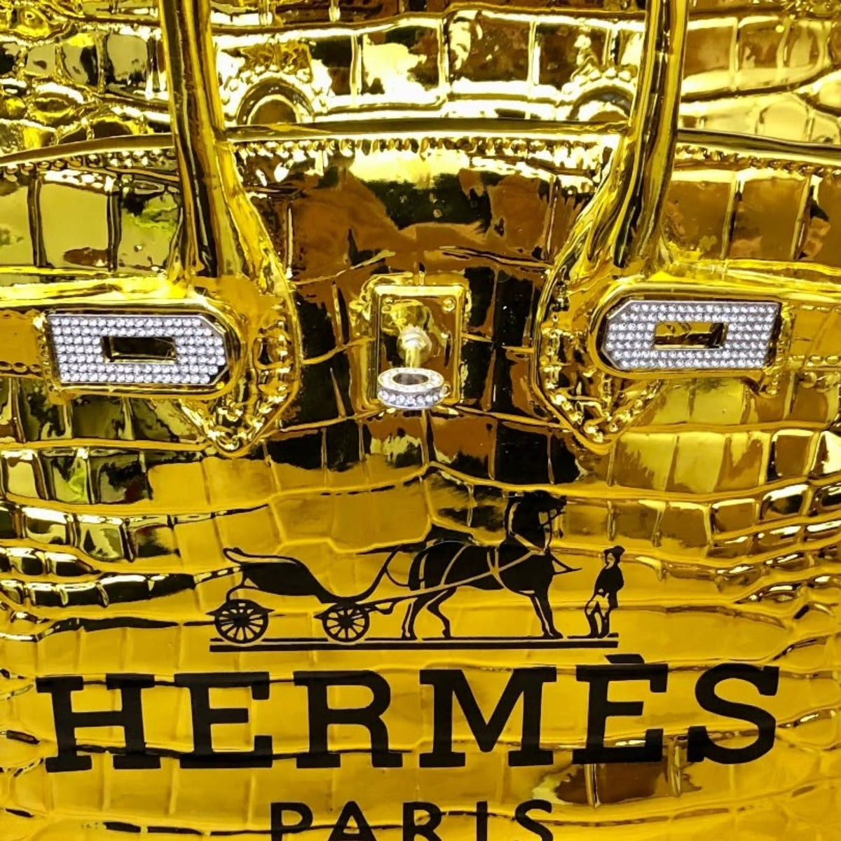 Hermès Birkin Bag Gold Chrome – Scultura Pop Art GF Exclusives