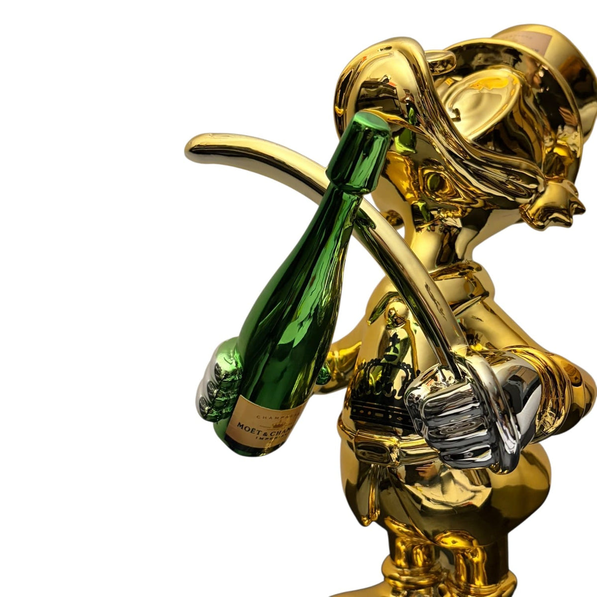Moët & Chandon Champagne Duck Gold Chrome – Scultura Pop Art GF Exclusives