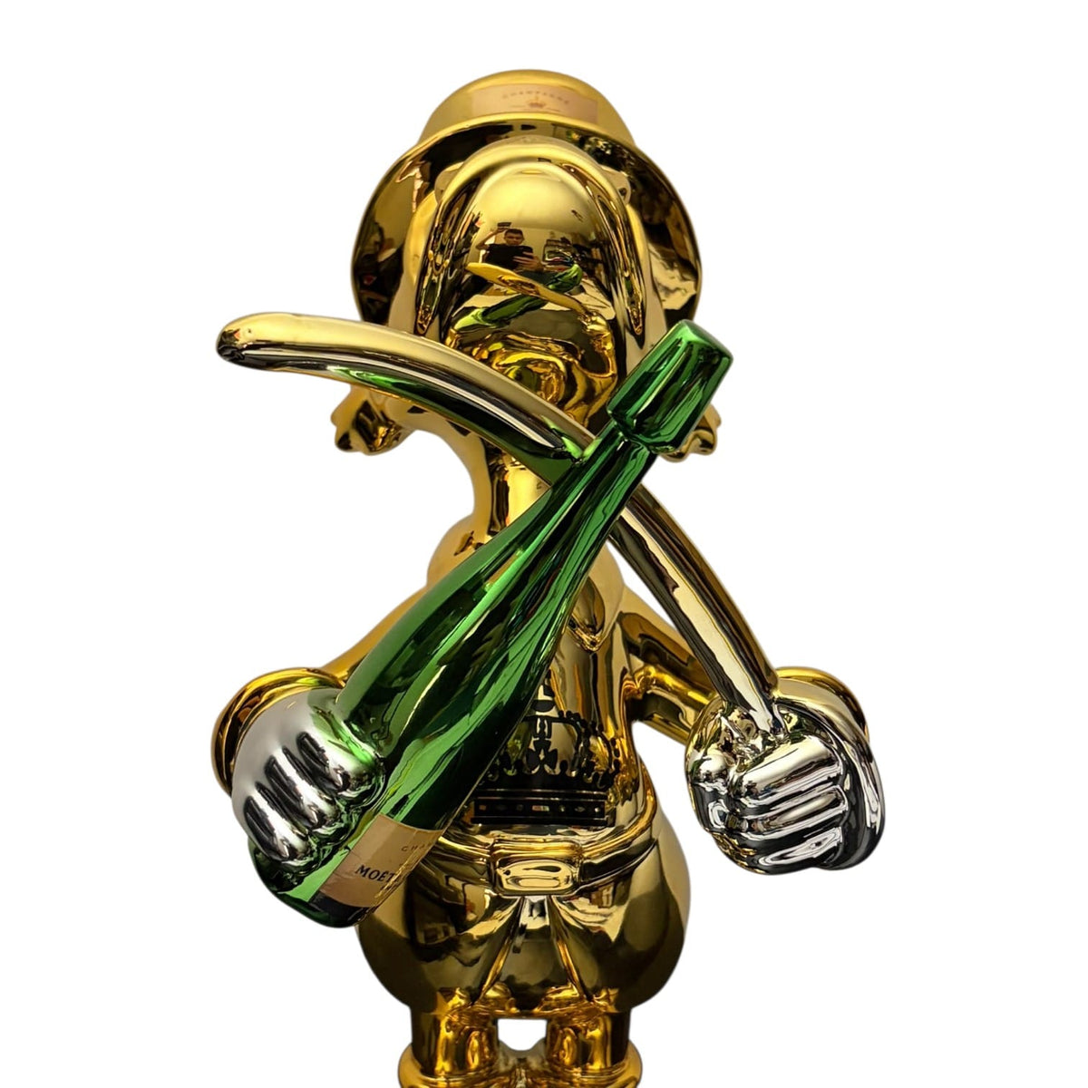 Moët & Chandon Champagne Duck Gold Chrome – Scultura Pop Art GF Exclusives