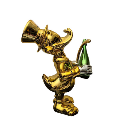 Moët & Chandon Champagne Duck Gold Chrome – Scultura Pop Art GF Exclusives