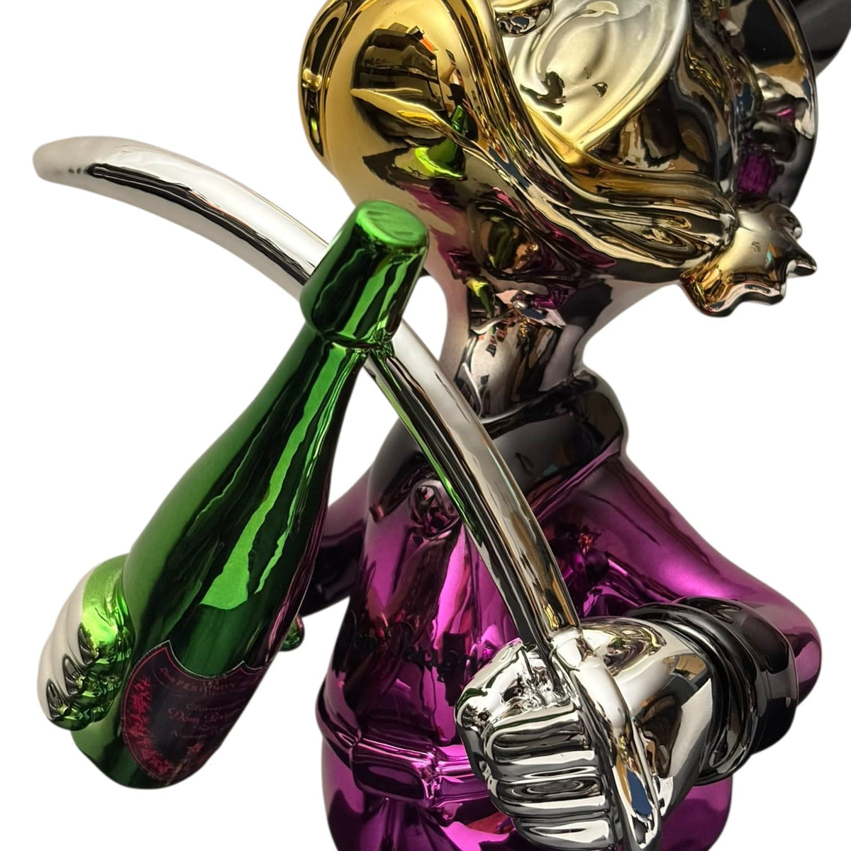 Dom Pérignon Champagne Duck Chrome Multicolor – Scultura Pop Art GF Exclusives