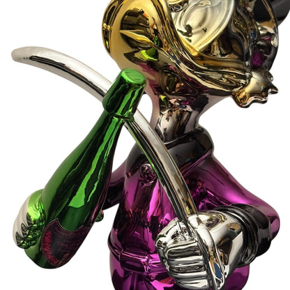 Dom Pérignon Champagne Duck Chrome Multicolor – Scultura Pop Art GF Exclusives