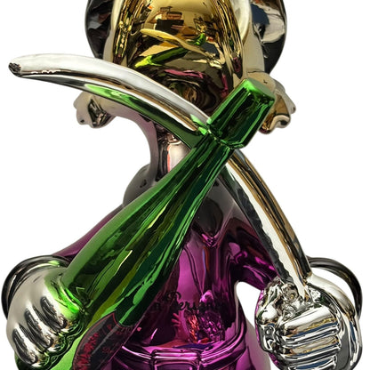 Dom Pérignon Champagne Duck Chrome Multicolor – Scultura Pop Art GF Exclusives