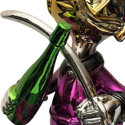 Dom Pérignon Champagne Duck Chrome Multicolor – Scultura Pop Art GF Exclusives