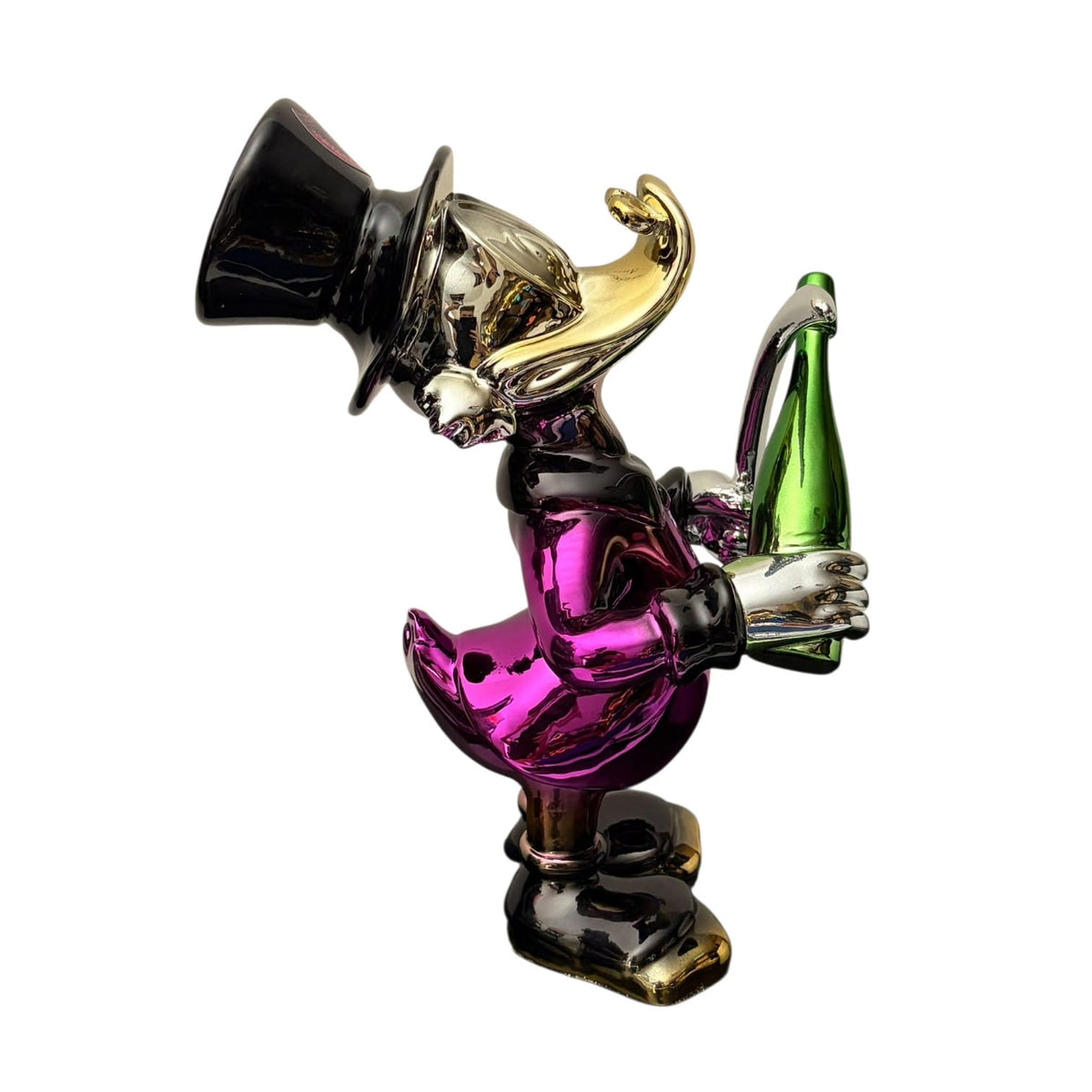 Dom Pérignon Champagne Duck Chrome Multicolor – Scultura Pop Art GF Exclusives