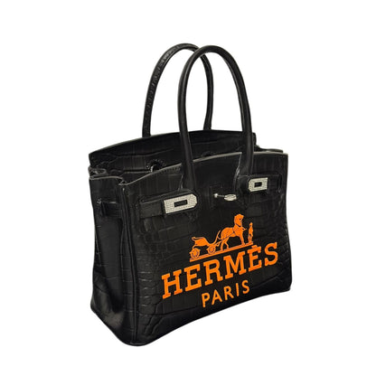 Hermès Birkin Bag Black Orange – Scultura Pop Art GF Exclusives
