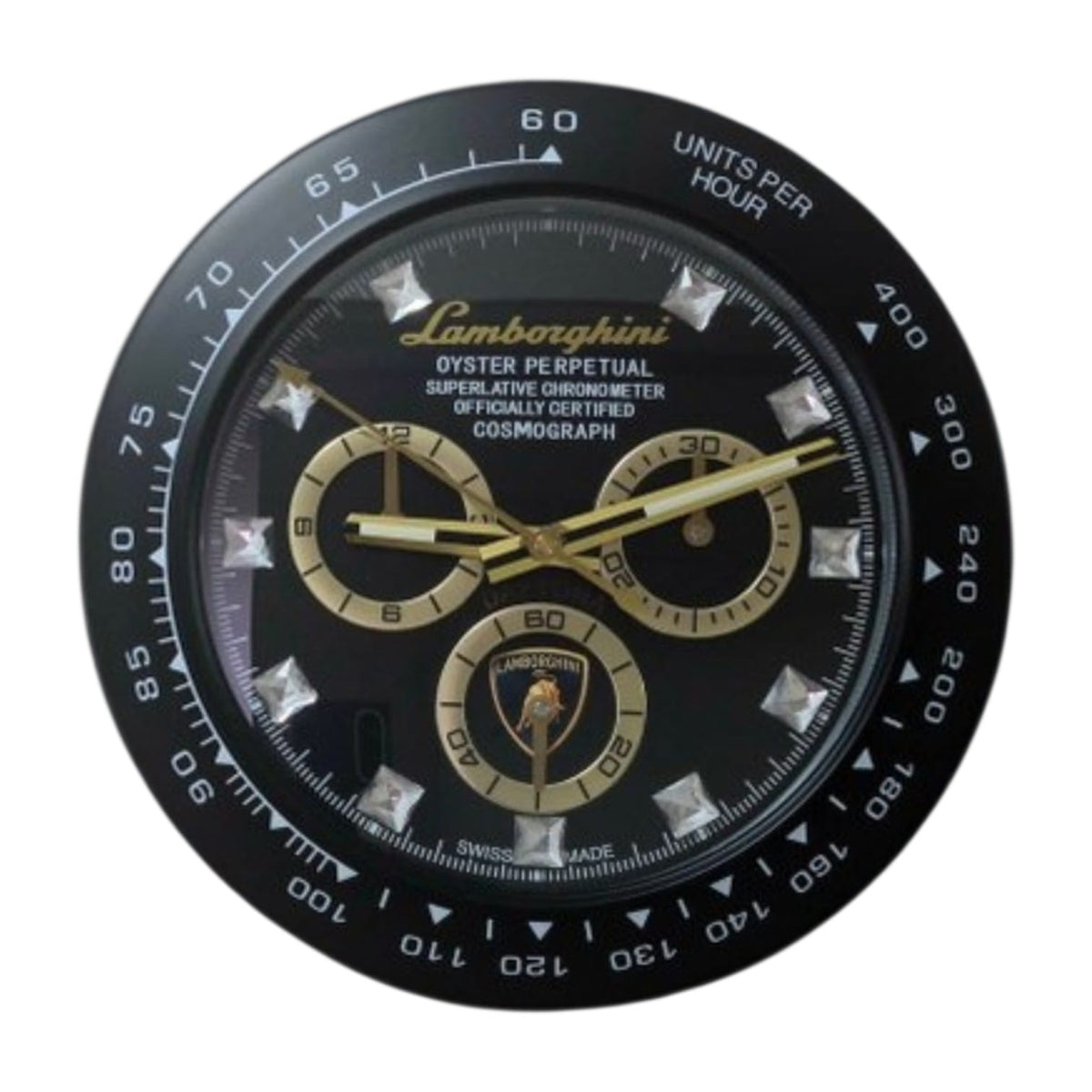 Orologio da Parete Lamborghini Daytona Nero Diamond