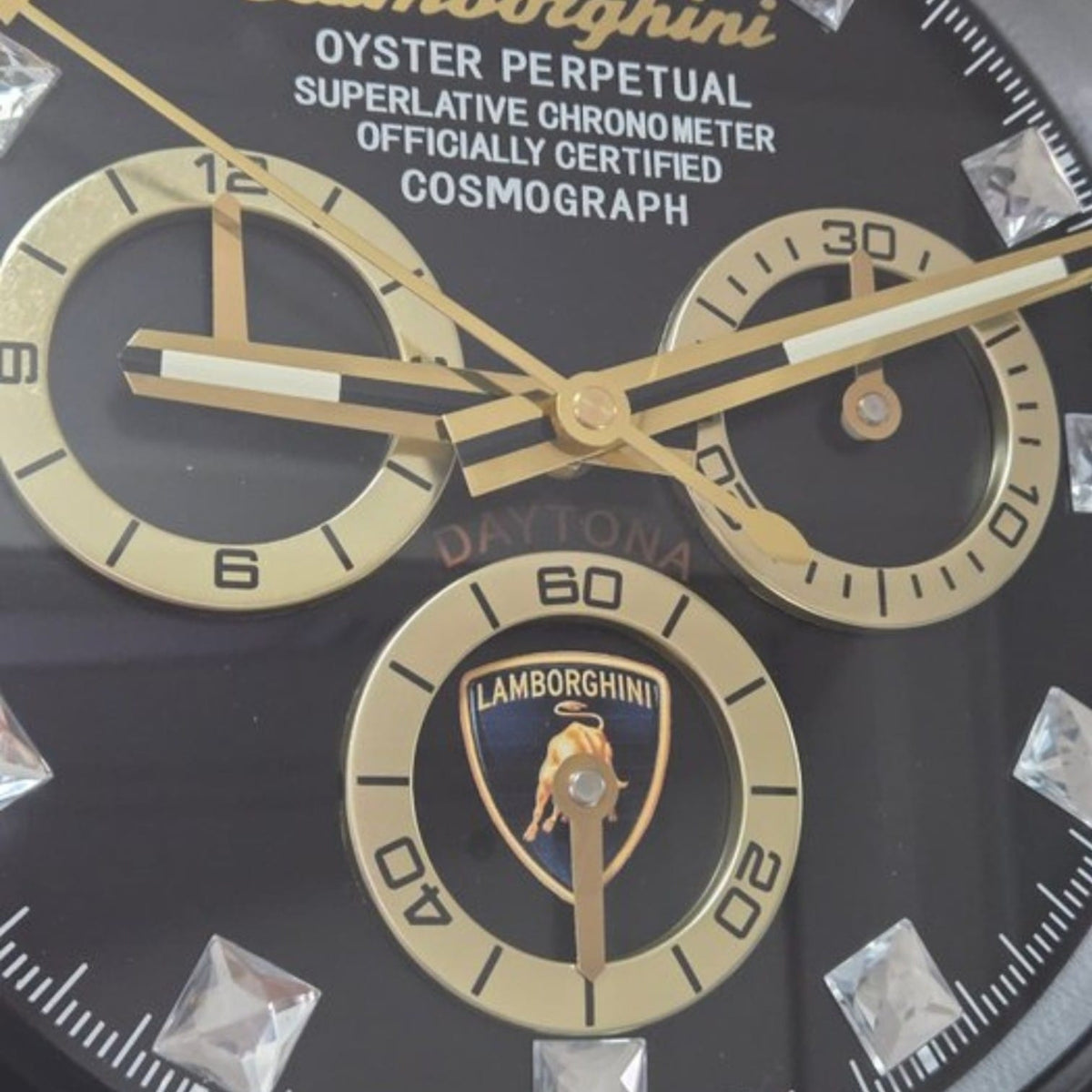Orologio da Parete Lamborghini Daytona Nero Diamond