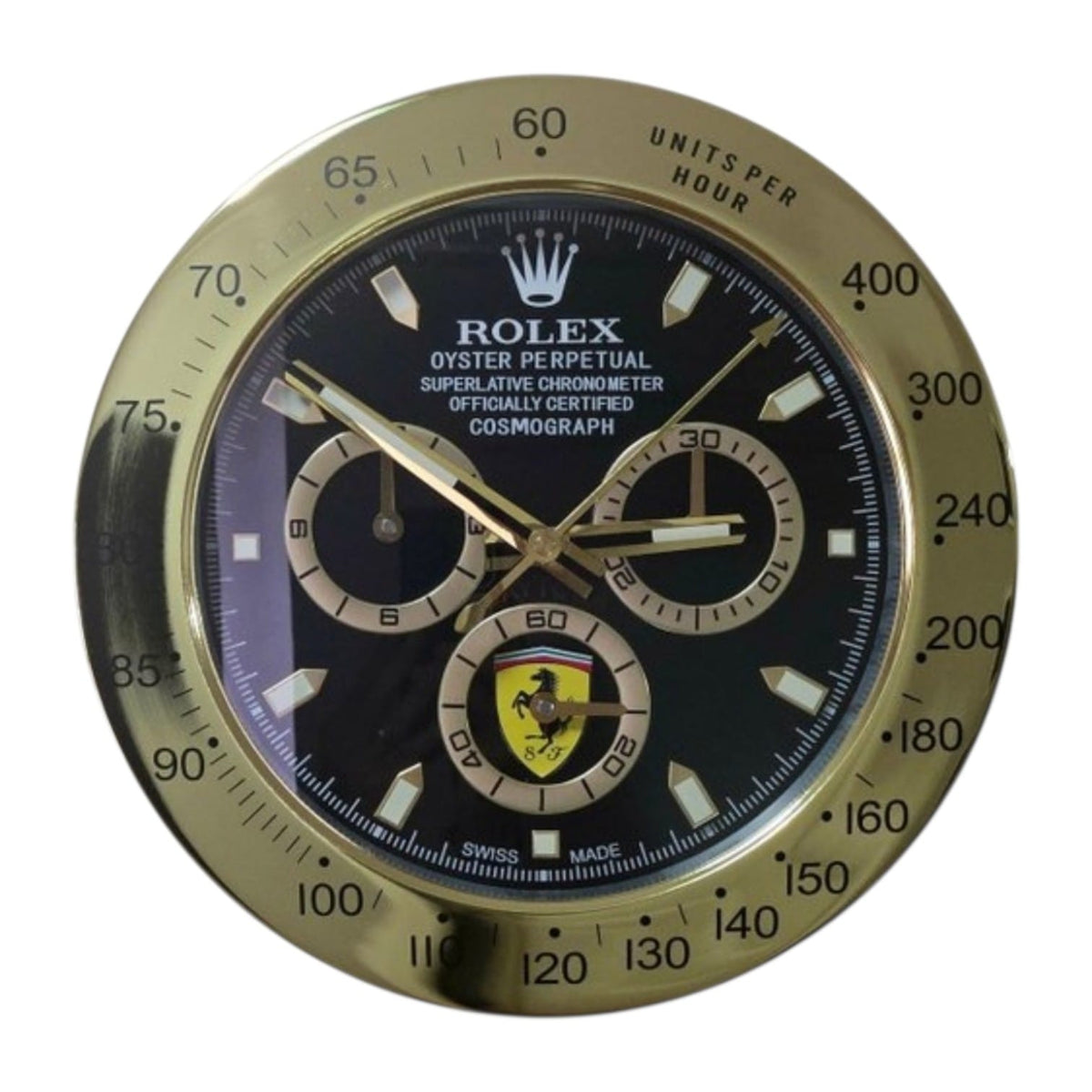 Orologio da Parete Rolex Daytona Ferrari Nero Oro