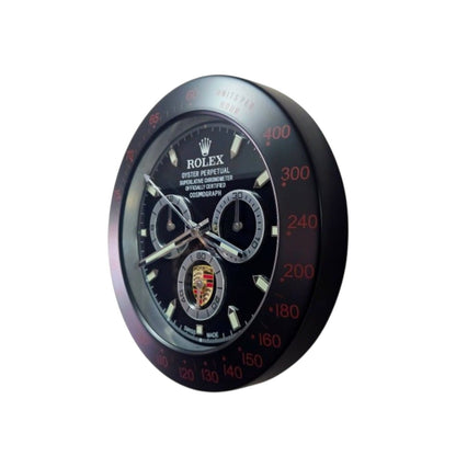 Orologio da Parete Rolex Daytona Porsche Nero Argento