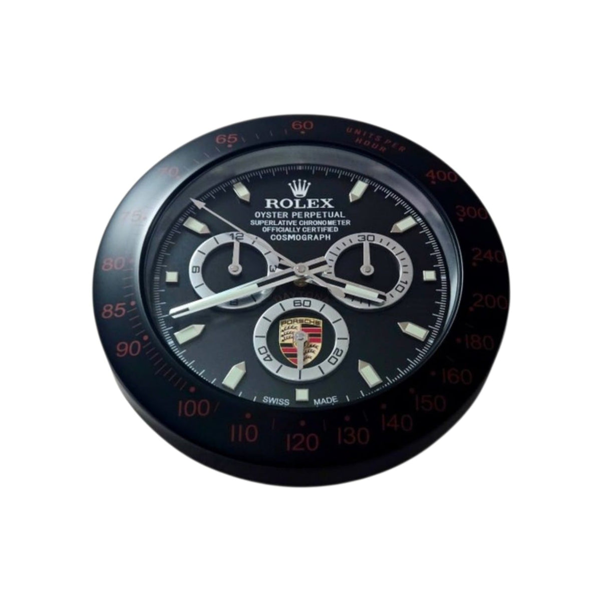 Orologio da Parete Rolex Daytona Porsche Nero Argento