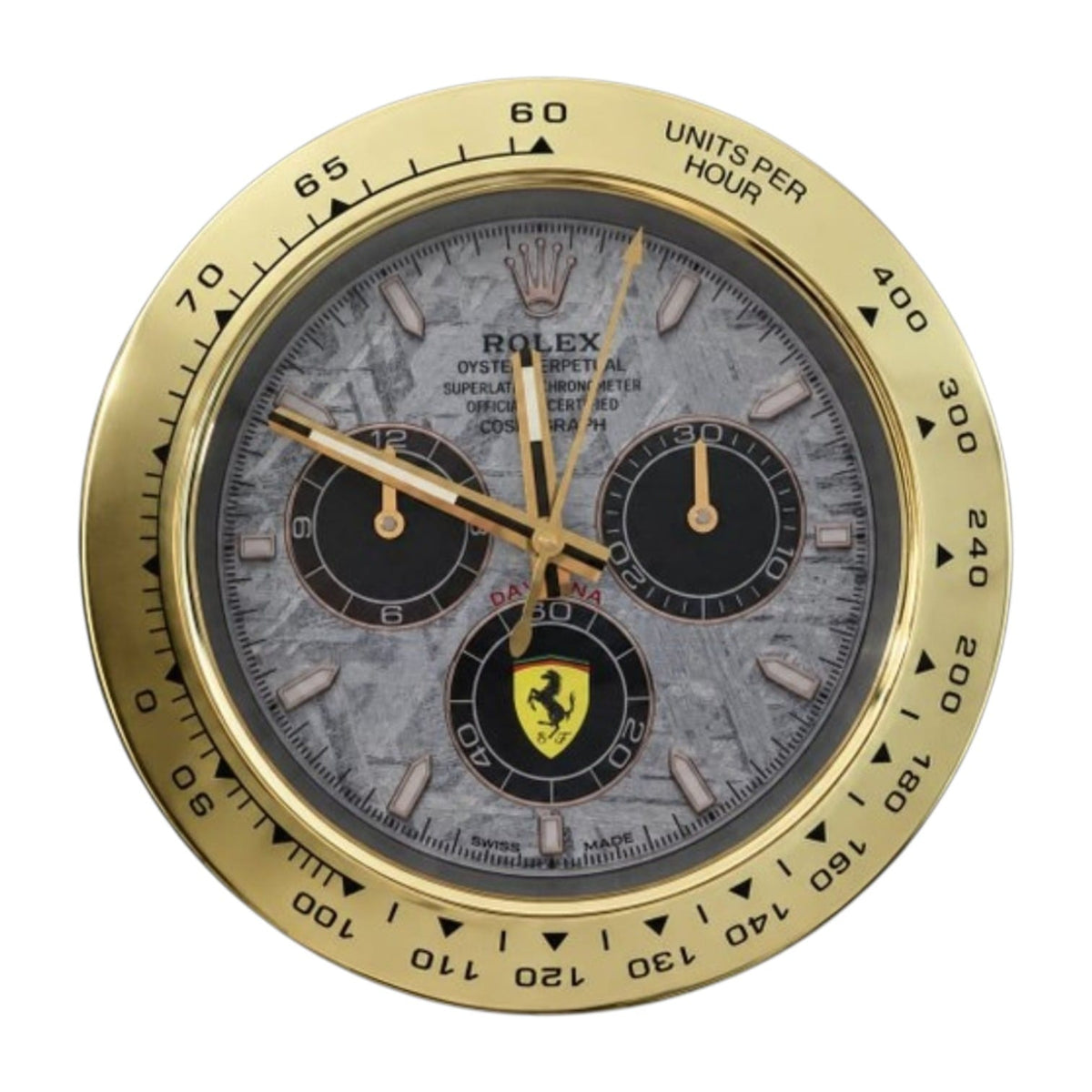 Orologio da Parete Rolex Daytona Meteorite Ferrari Oro