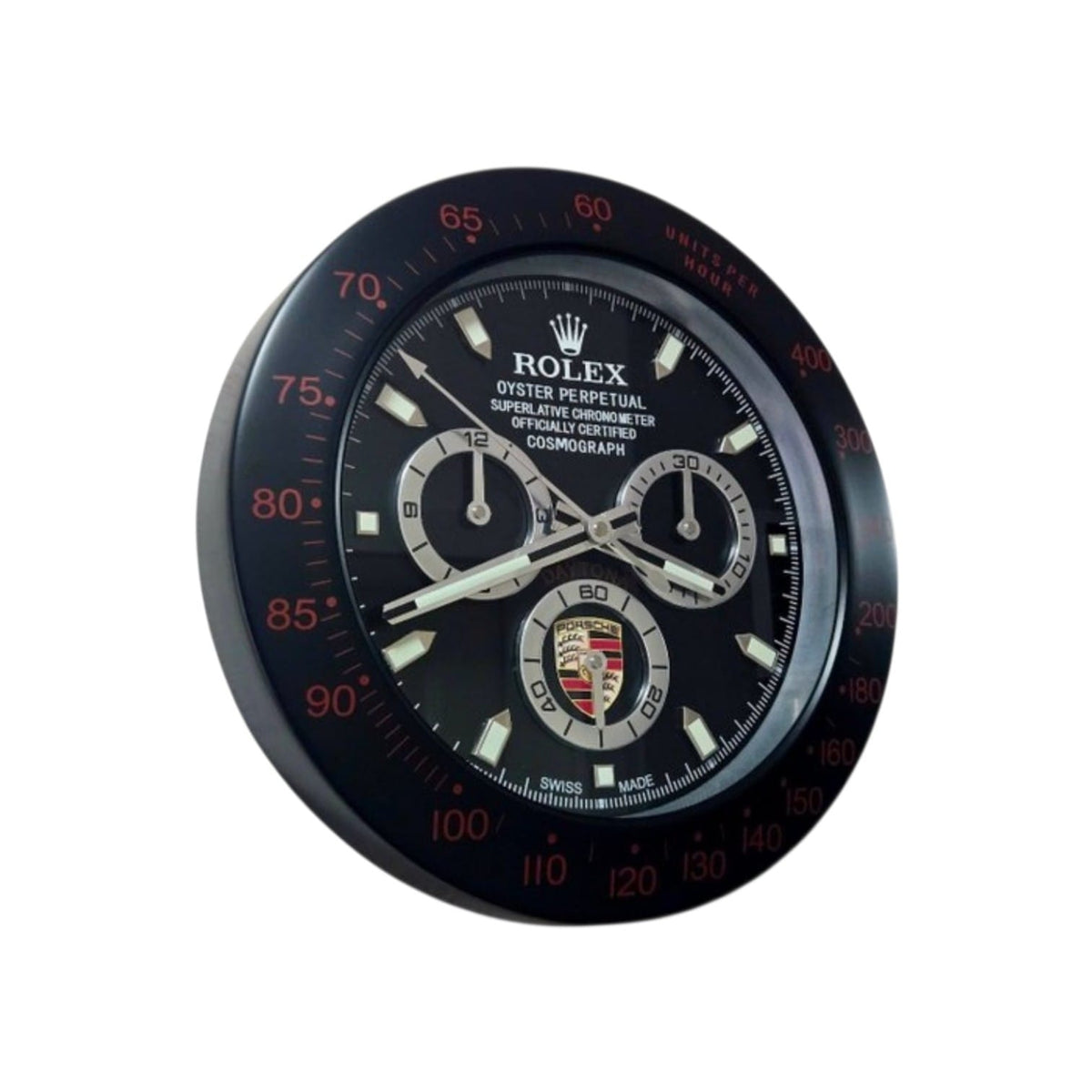 Orologio da Parete Rolex Daytona Porsche Nero Argento