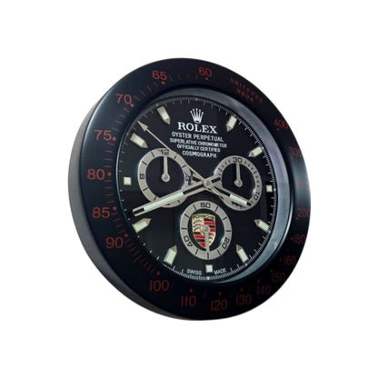 Orologio da Parete Rolex Daytona Porsche Nero Argento