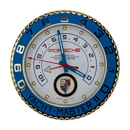 Orologio da Parete Porsche Yacht-Master II Blu Oro
