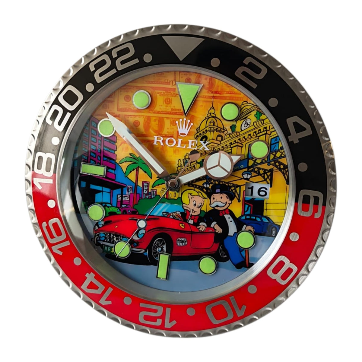Orologio da Parete Pop Art – Monte Carlo in Ferrari 250 GT Gmt Edition