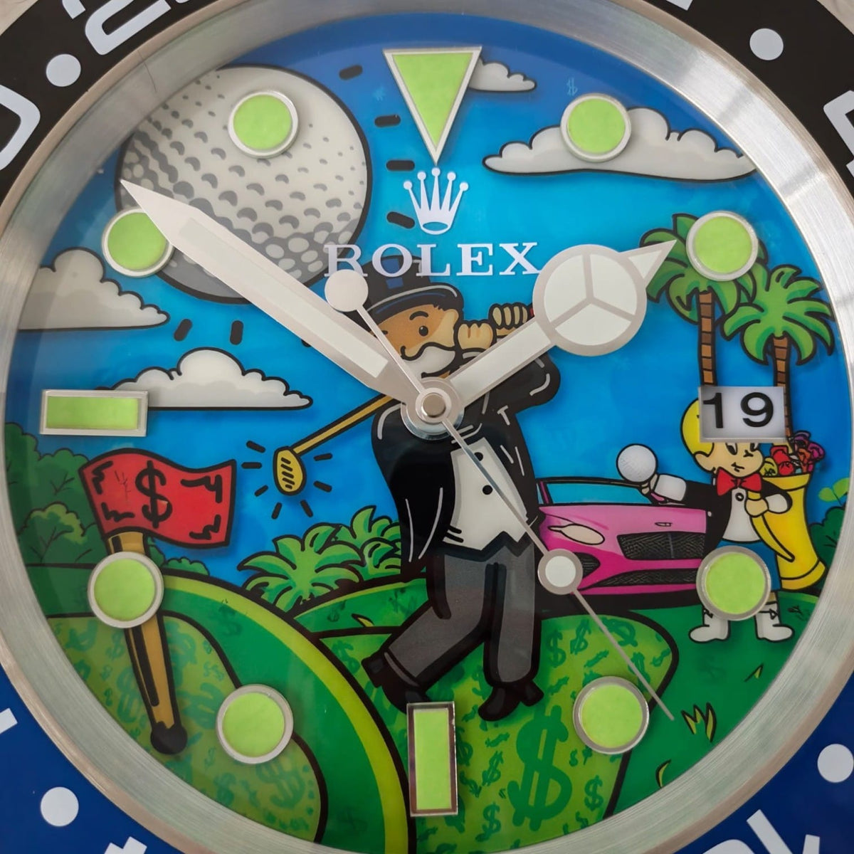 Orologio da Parete Pop Art – Golf Empire Monopoly Gmt Edition