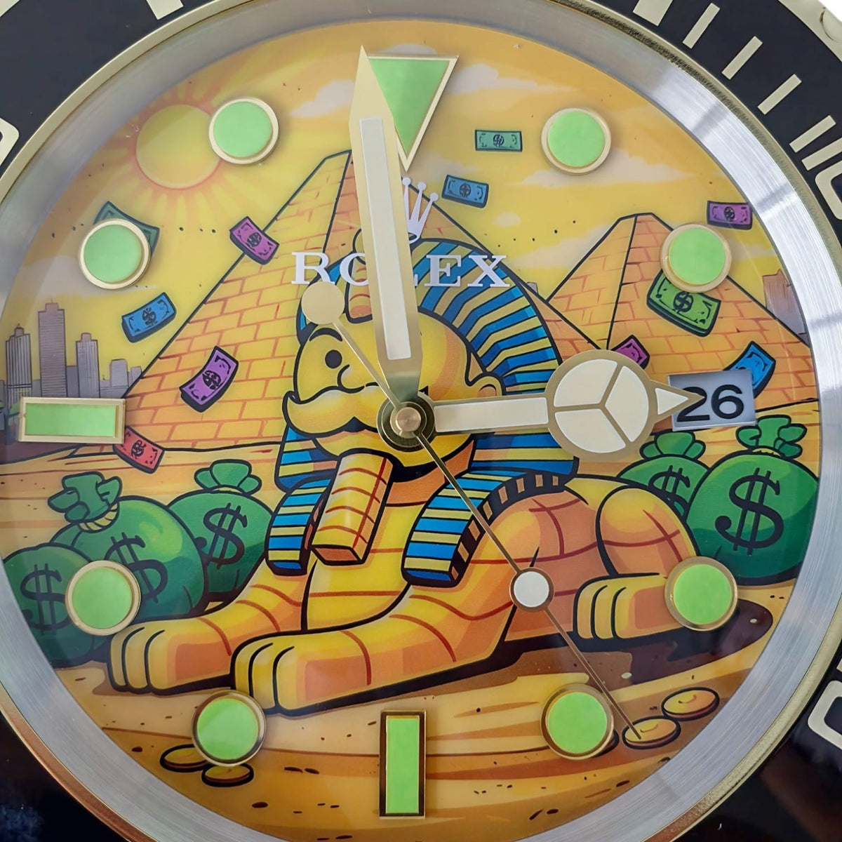 Orologio da Parete Pop Art – Pharaoh Monopoly Gold Gmt Edition