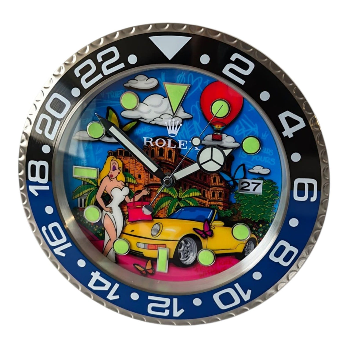 Orologio da Parete Pop Art – Napoli 911 Porsche Turbo Gmt Edition