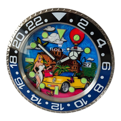 Orologio da Parete Pop Art – Napoli 911 Porsche Turbo Gmt Edition