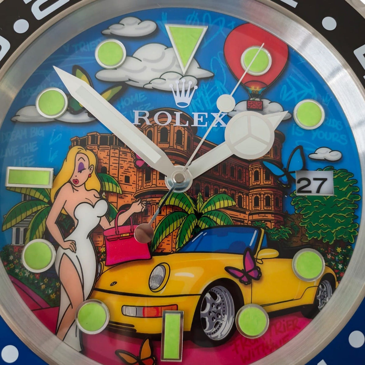 Orologio da Parete Pop Art – Napoli 911 Porsche Turbo Gmt Edition