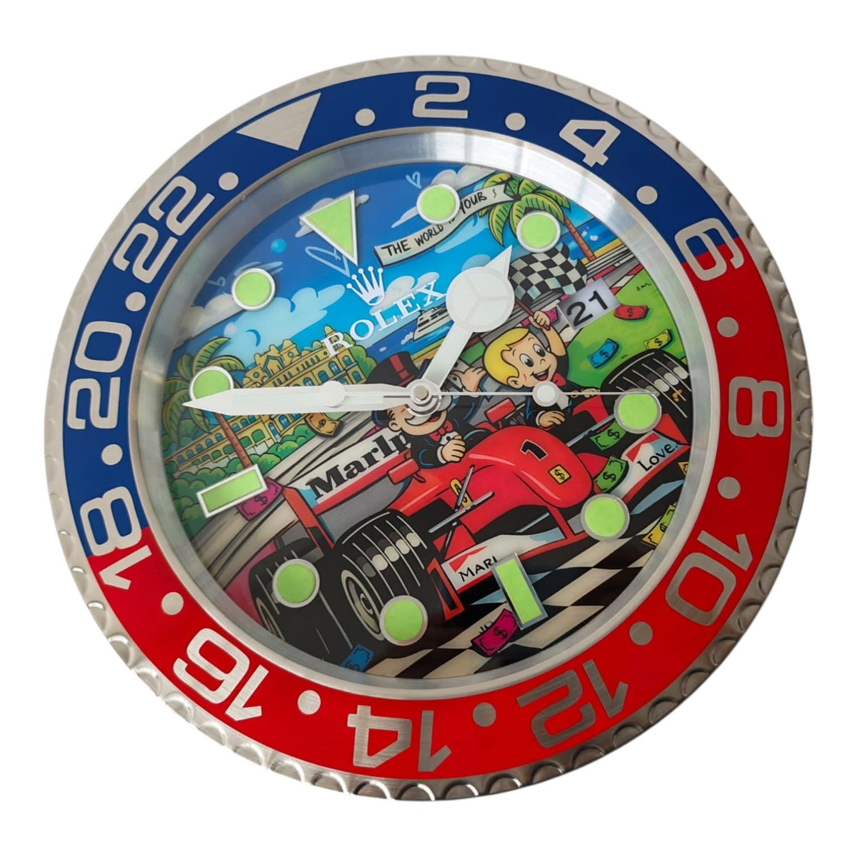 Orologio da Parete Pop Art – Monaco Millionaire F1 Gmt Edition