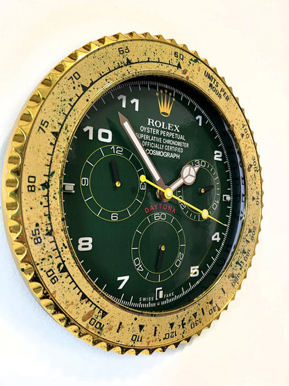 Orologio Green Gold Custom da Parete - Moon24